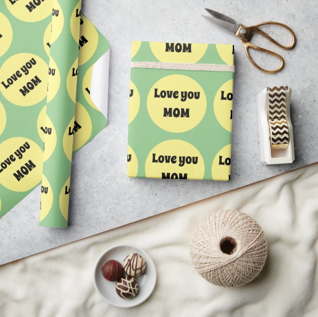 Cadeau Papier d'enveloppement de points jaunes (Artisanat)