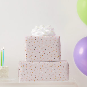 Cadeau Papier d'enveloppement de pois rose coloré