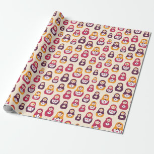 Cadeau Papier d'enveloppement de poupées d'imbrication