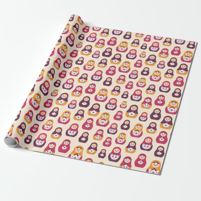 Cadeau Papier d'enveloppement de poupées d'imbrication (Déroulé)