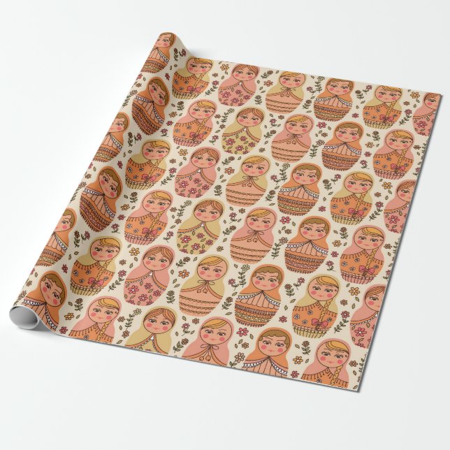 Cadeau Papier d'enveloppement de poupées d'imbrication (Déroulé)