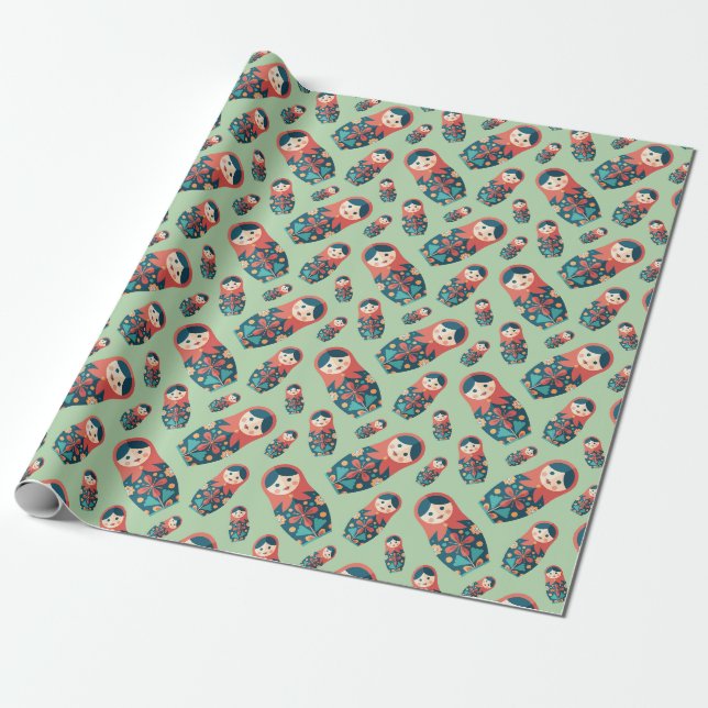 Cadeau Papier d'enveloppement de poupées d'imbrication (Déroulé)