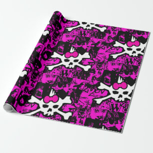 Cadeau Papier d'enveloppement de princesse crâne poinçon