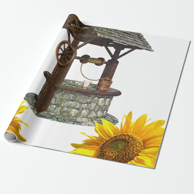 Cadeau Papier d'enveloppement de puits de tournesol (Déroulé)