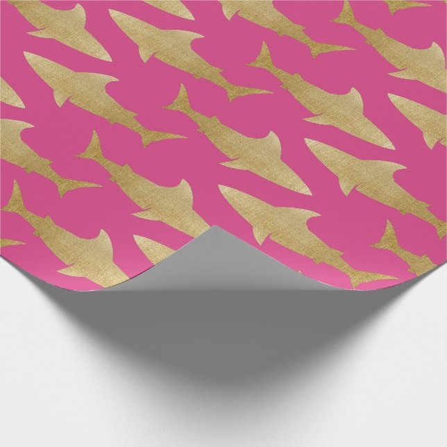 Cadeau Papier d'enveloppement de requin d'or (Coin)