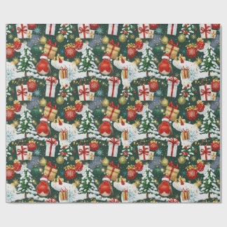 Cadeau Papier d'enveloppement de Robin de Noël