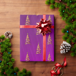 Cadeau Papier d'enveloppement de sapin de Noël stylisé vi
