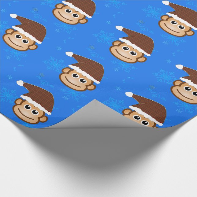 Cadeau Papier d'enveloppement de singe de Noël (Coin)