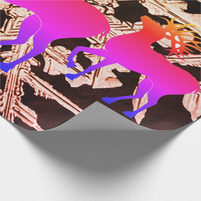 Cadeau Papier d'enveloppement de SNOWFLAKE REINDEER ET BE (Coin)