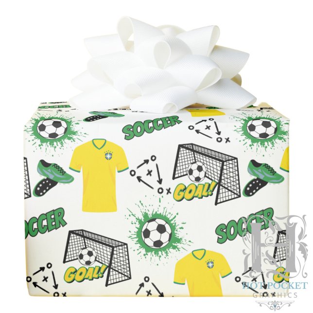 Cadeau Papier d'enveloppement de soccer (Créateur téléchargé)