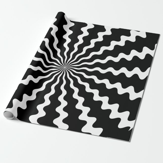 Cadeau Papier d'enveloppement de spirale Zig Zag (Déroulé)