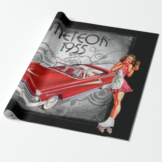 Cadeau Papier d'enveloppement de style Cinquante (Déroulé)