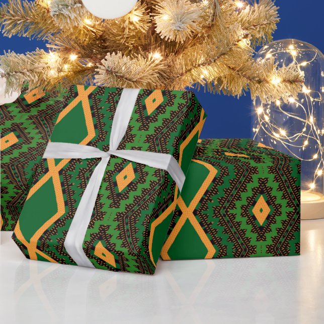 Cadeau Papier d'enveloppement de style Kente incroyable (Vacances)