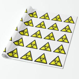 Cadeau Papier d'enveloppement de symbole de risque biolog
