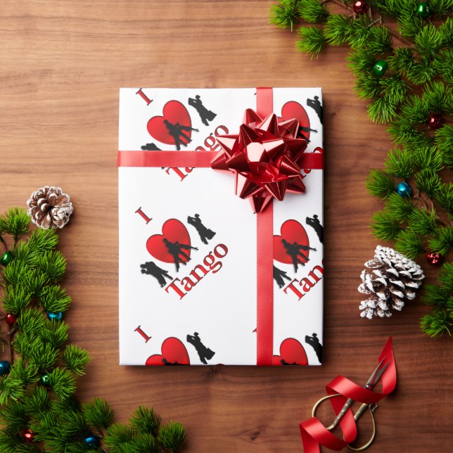 Cadeau Papier d'enveloppement de tango du coeur (Cadeau de vacances)