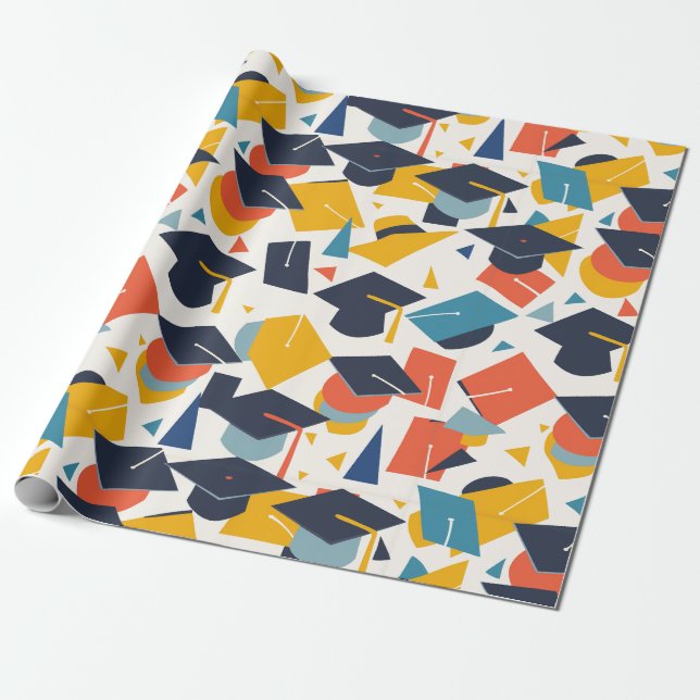 Cadeau Papier d'enveloppement de thème de diplôme (Déroulé)