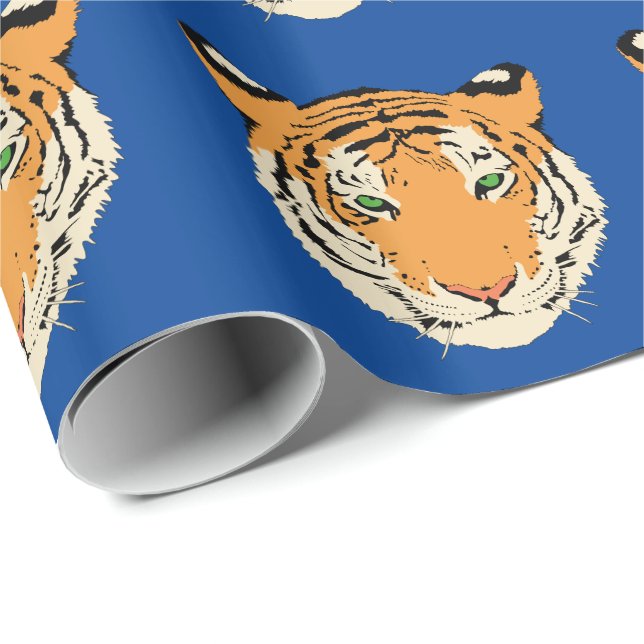 Cadeau Papier d'enveloppement de tigre (Coin rond)