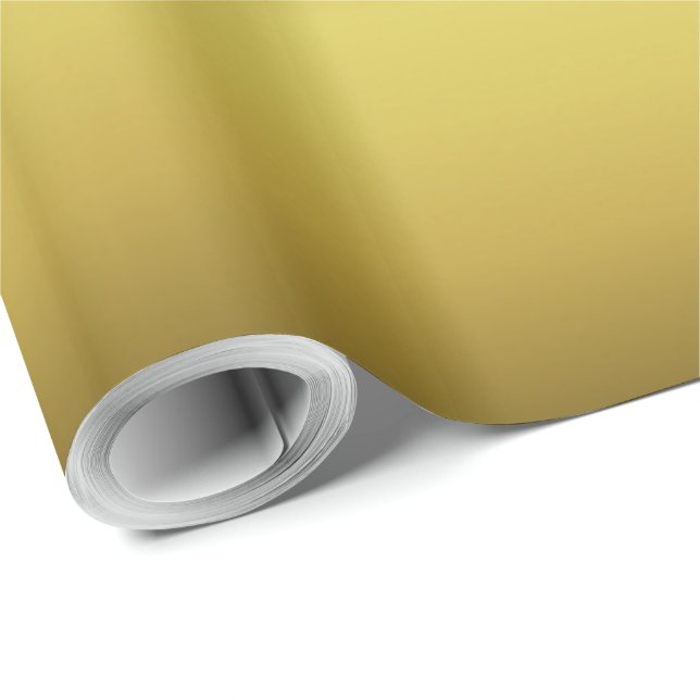 Cadeau Papier d'enveloppement de ton or (Coin rond)