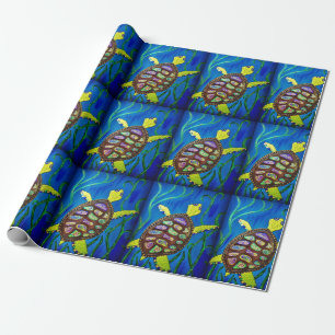 Cadeau Papier d'enveloppement de tortue de mer