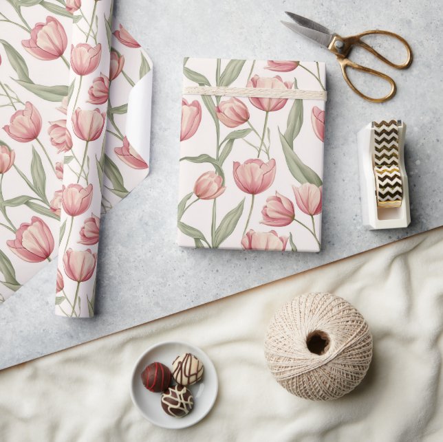 Cadeau Papier d'enveloppement de tulipe à floraison class (Artisanat)