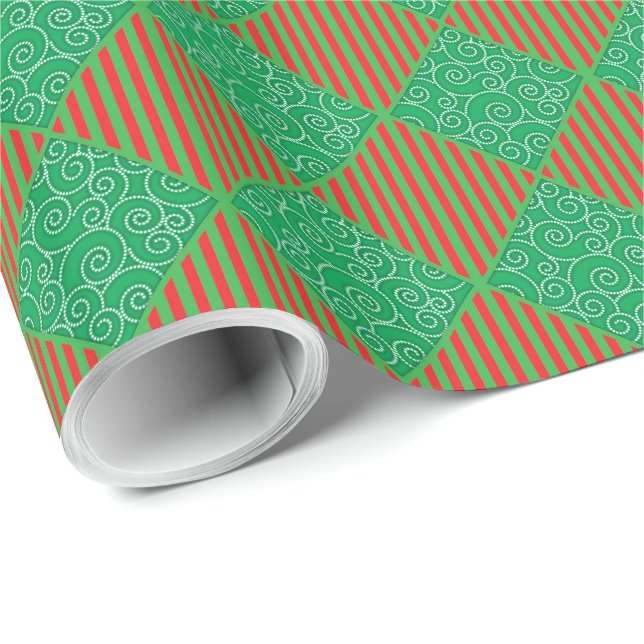 Cadeau Papier d'enveloppement de vacances en forme de dia (Coin rond)