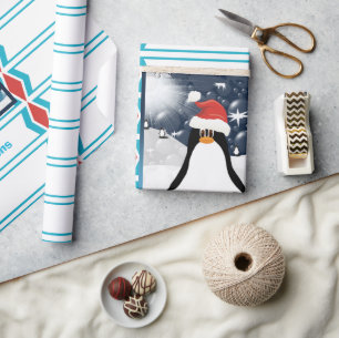 Cadeau Papier d'enveloppement de vacances pour pingouin p