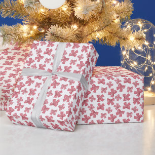 Cadeau Papier d'enveloppement de vaches Xmas roses