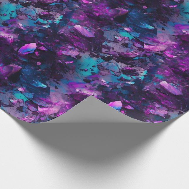 Cadeau Papier d'enveloppement d'eau violet Opal Crystals  (Coin)
