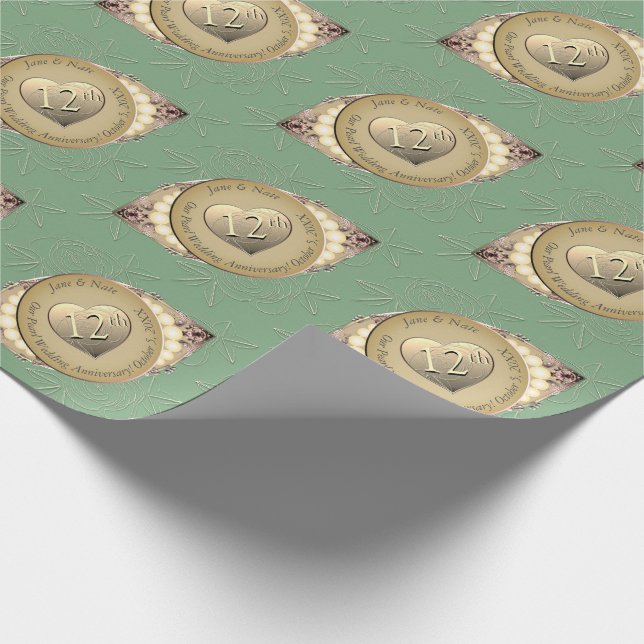 Cadeau Papier d'enveloppement des 12e et 30e années Pearl (Coin)