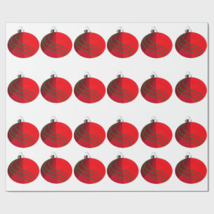 Cadeau Papier d'enveloppement des ampoules rouges vertes