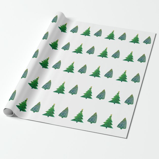 Cadeau Papier d'enveloppement des arbres de Noël (Déroulé)