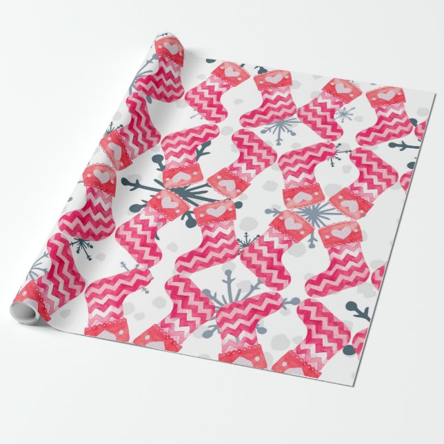 Cadeau Papier d'enveloppement des bouchons rouges mignons (Déroulé)