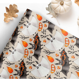Cadeau Papier d'enveloppement des chauves-souris d'Hallow