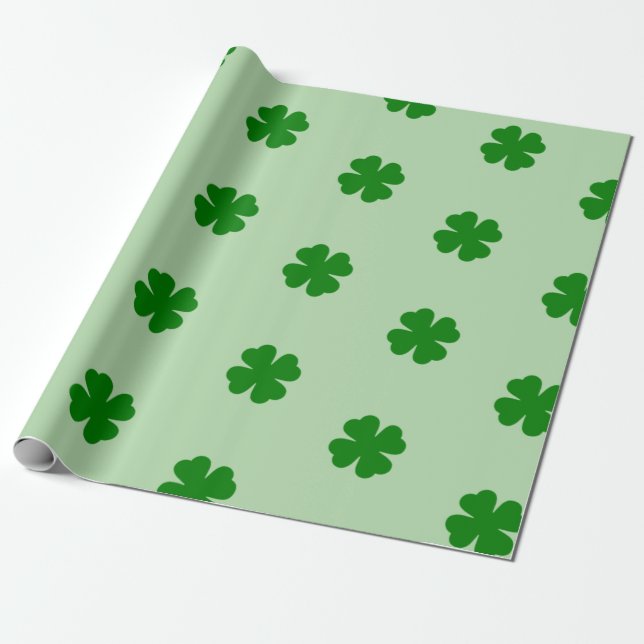 Cadeau Papier d'enveloppement des Clovers Lucky (Déroulé)