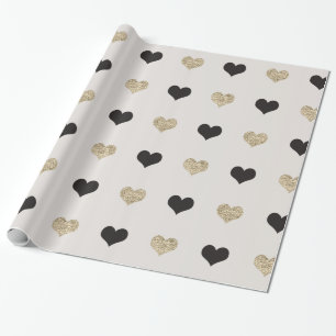 Cadeau Papier d'enveloppement des Coeurs de Parties scint