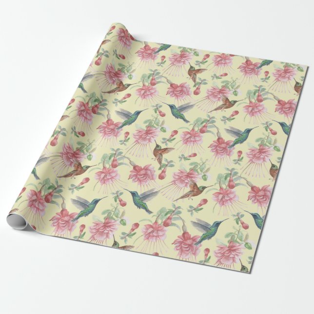 Cadeau Papier d'enveloppement des colibris (Déroulé)
