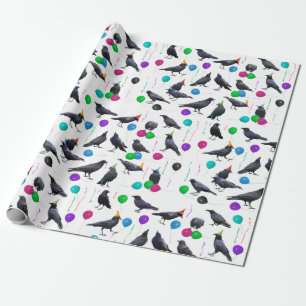 Cadeau Papier d'enveloppement des corbeaux de fêtes