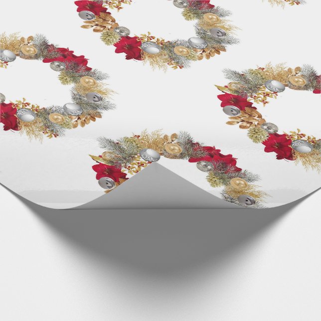 Cadeau Papier d'enveloppement des couronnes de Noël (Coin)