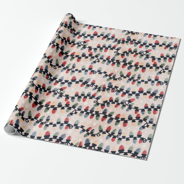 Cadeau Papier d'enveloppement des feux de vacances (Déroulé)