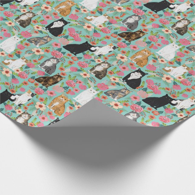 Cadeau Papier d'enveloppement des flacons de chat (Coin)
