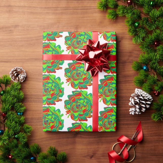 Cadeau Papier d'enveloppement des fleurs de Noël (Cadeau de vacances)