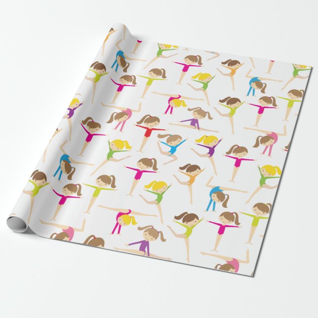 Cadeau Papier d'enveloppement des gymnases mignons (Déroulé)