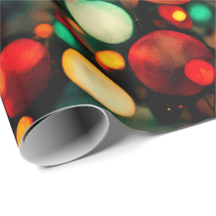 Cadeau Papier d'enveloppement des lumières de Noël