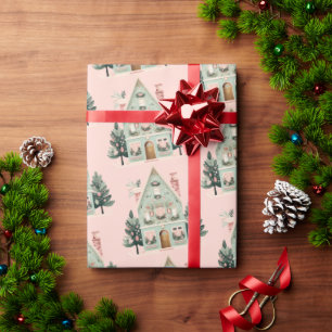 Cadeau Papier d'enveloppement des maisons de fête