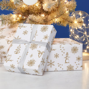 Cadeau Papier d'enveloppement des objets d'hiver - Neige