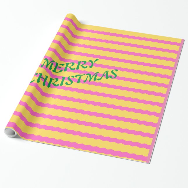 Cadeau Papier d'enveloppement des rayures de Noël (Déroulé)