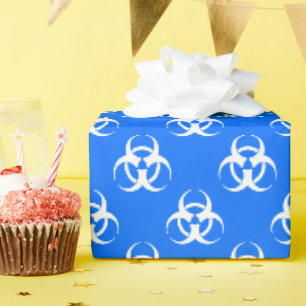 Cadeau Papier d'enveloppement des symboles de risque biol