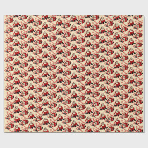 Cadeau Papier d'enveloppement des trains de Noël