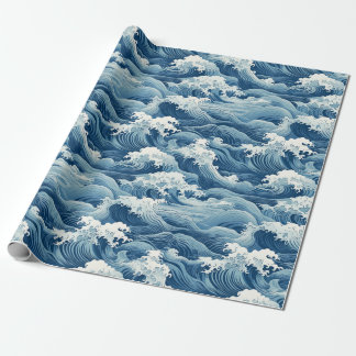 Cadeau Papier d'enveloppement des vagues océaniques