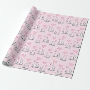 Cadeau Papier d'enveloppement design Elephant Love